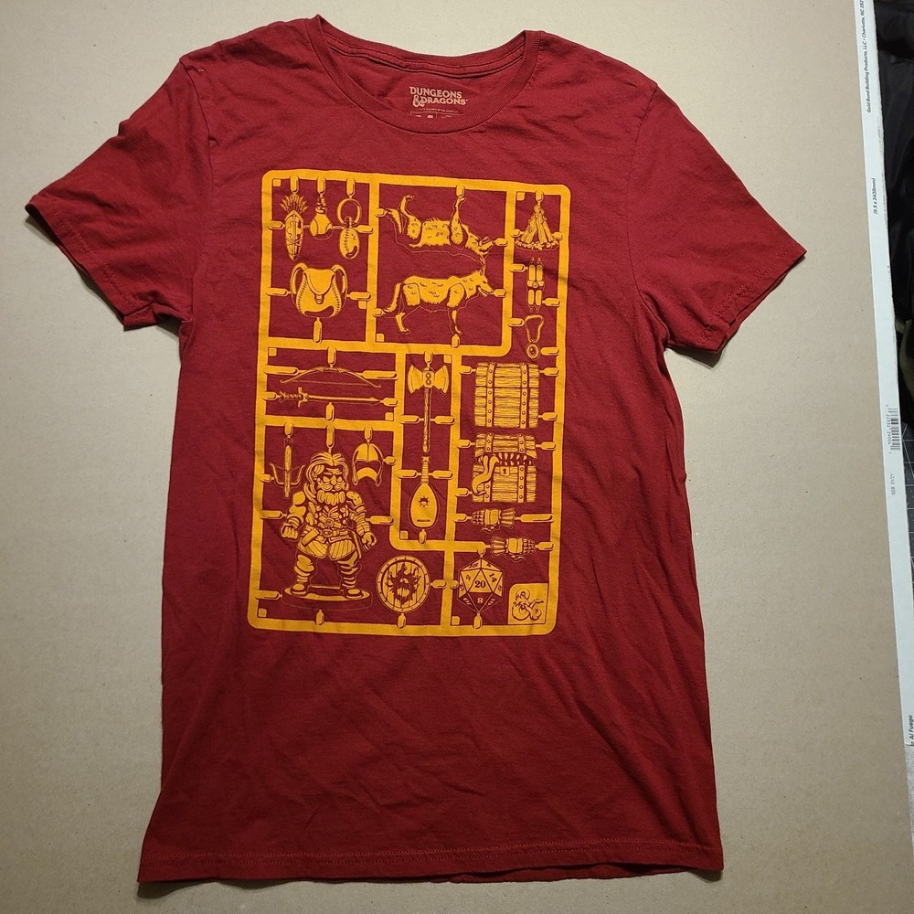 Dungeons & Dragons Loot Wear Exclusive T-Shirt Men's M Red RPG Graphic Tee D&D